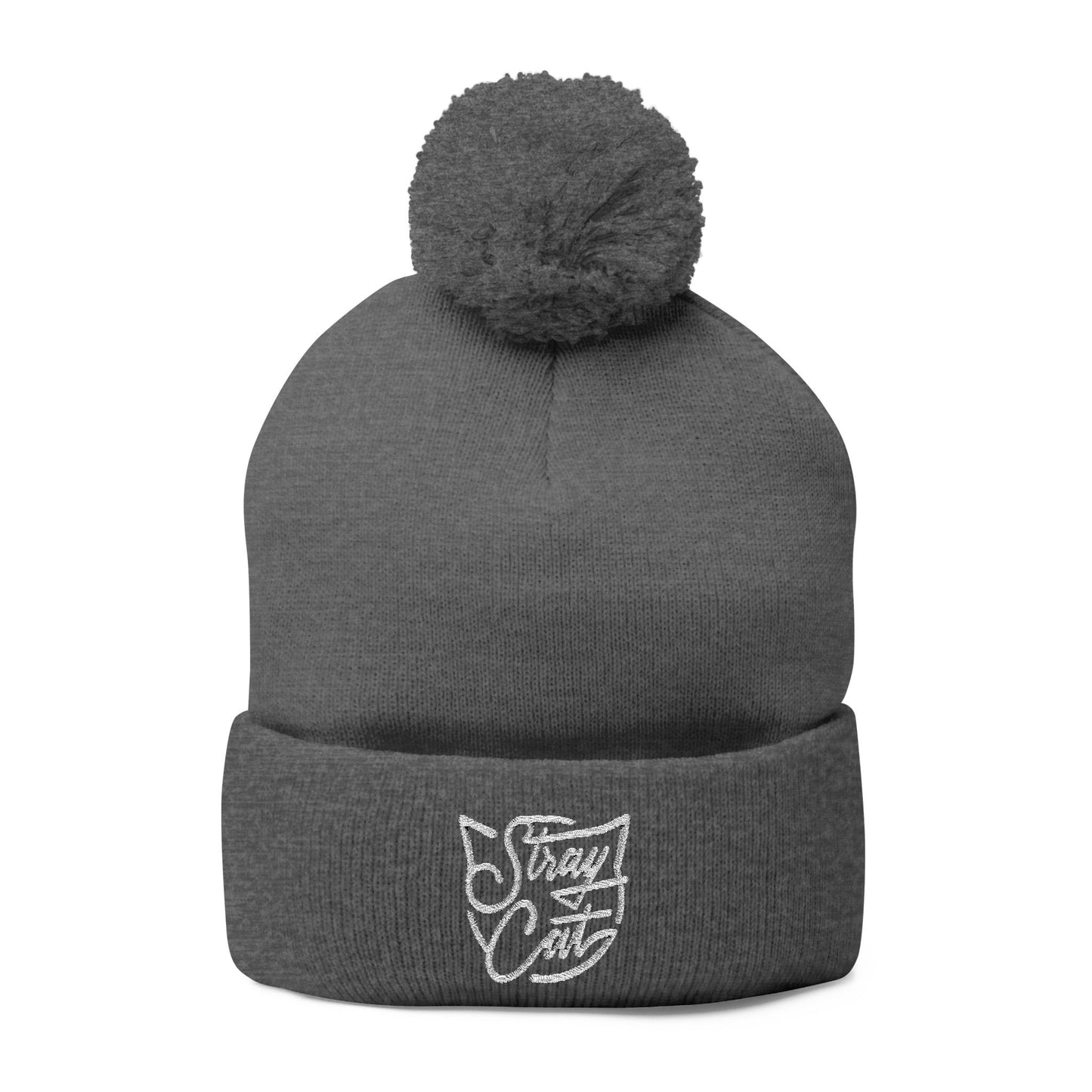Stray Cat Logo Pom-Pom Knit Cap