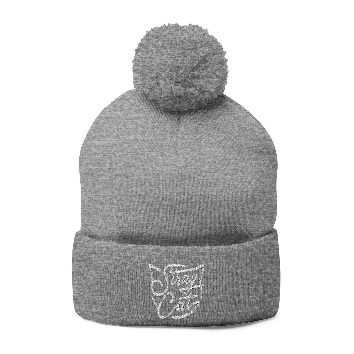 Stray Cat Logo Pom-Pom Knit Cap